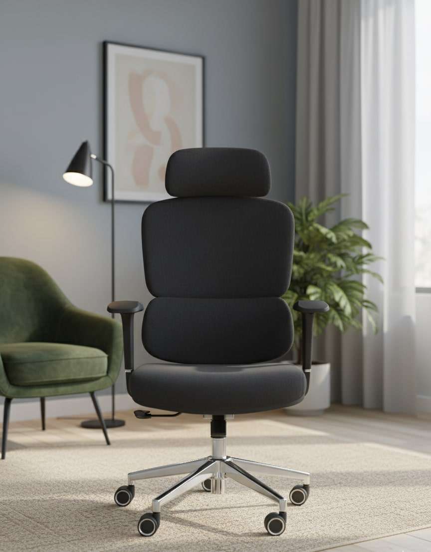 CircleBox Cloud Chair in Black – Modern Comfortable Chair for Home & Office