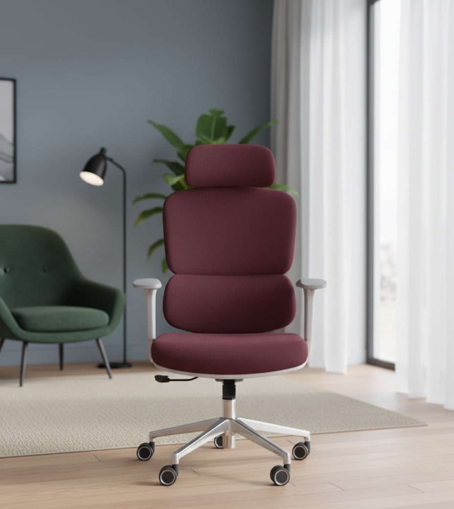 CircleBox Cloud Chair in Maroon – Stylish Comfortable Chair for Modern Homes & Offices