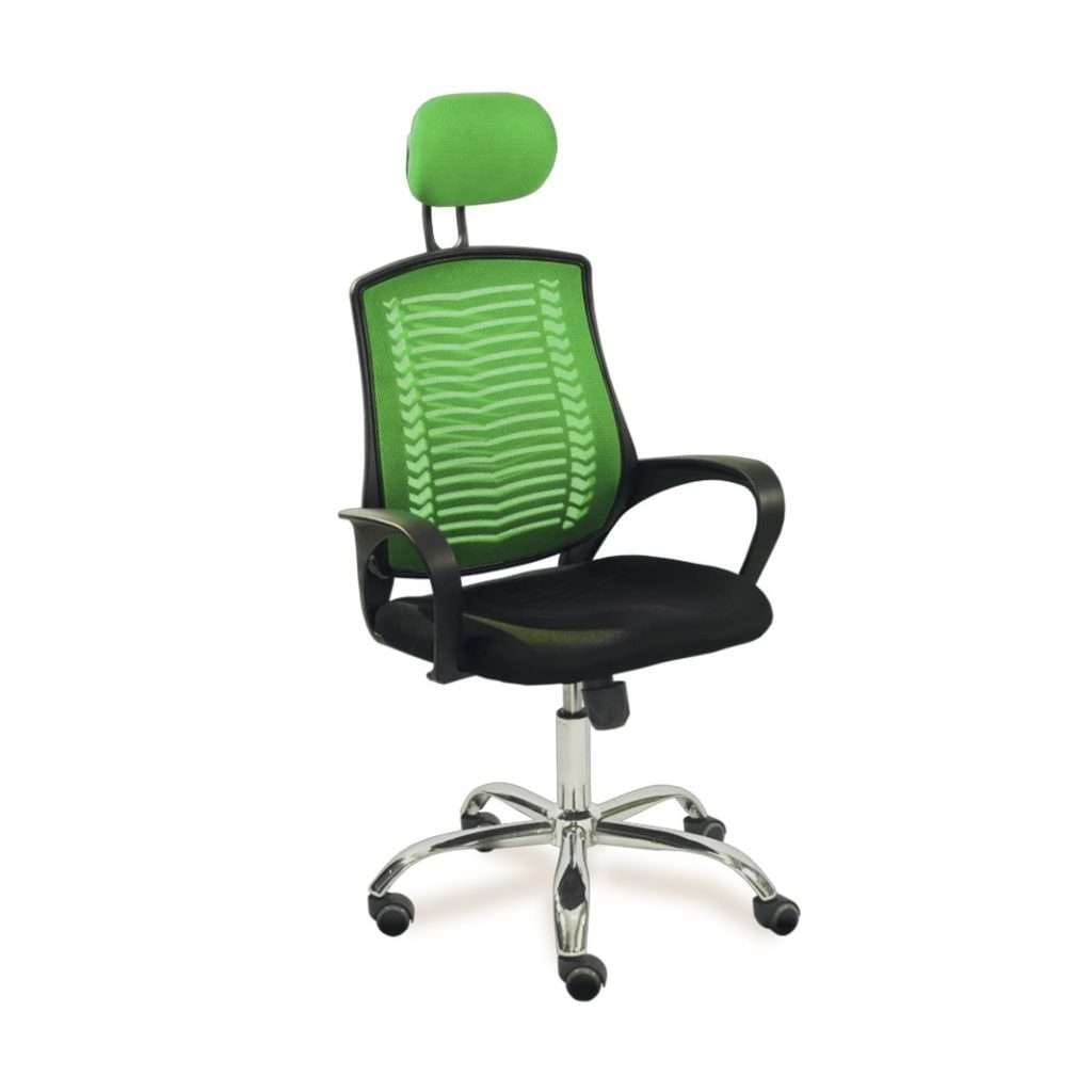 Circle Box Executive Chair in green color for modern workspace