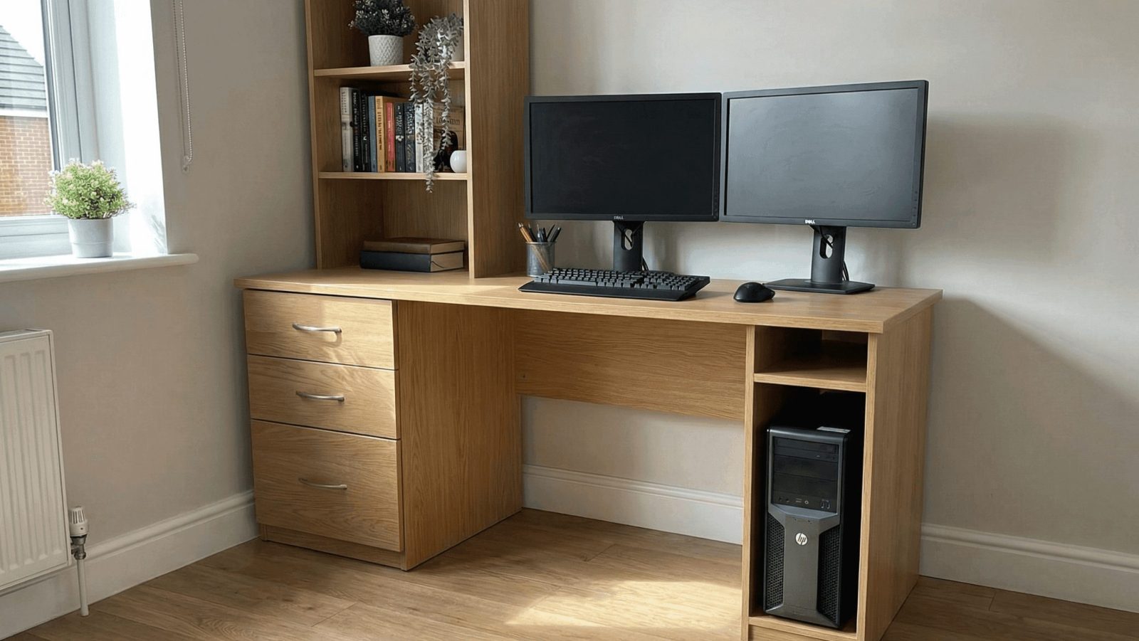 computer table with storage design ideas in Bangladesh