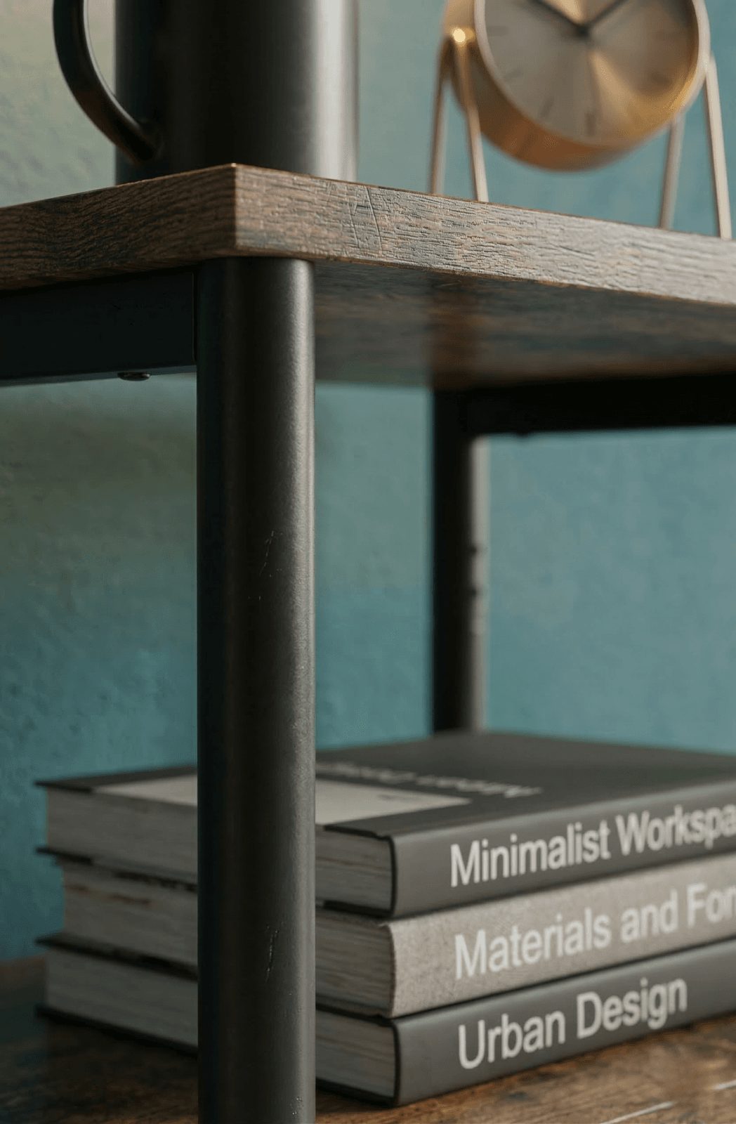CircleBox RusticShelf in Bangladesh 3 tier wooden shelf table with metal frame for home and office