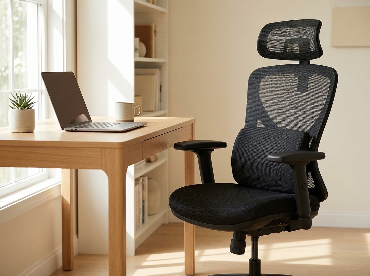 Best ergonomic office chair with lumbar support in a modern home office